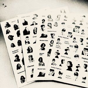 Rare 4 sheet set of icon movie star nail water transfers